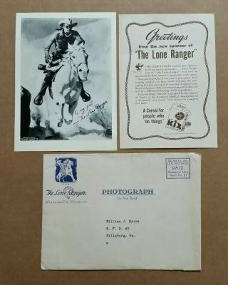 The Lone Ranger Photograph (in Mailer),  Kix Cereal Premium,  1940 