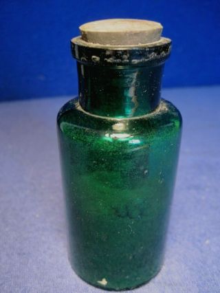 Vintage Green Poison bottle w/label 3