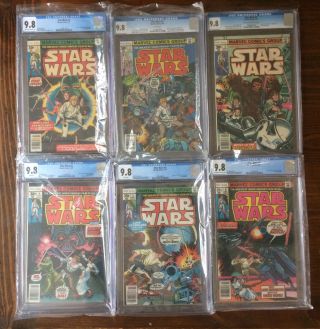 Star Wars 1977 1 2 3 4 5 6 Cgc 9.  8 A Hope 1st Print Marvel Comics