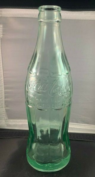 Vintage 1989 Coca Cola Coke 6 Oz Green Glass Bottle Dec 25 1923 Zanesville Oh