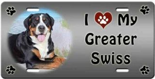 Greater Swiss Mountain Dog License Plate - Love