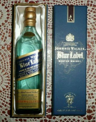 Johnnie Walker Scotch Whiskey Blue Label Bottle