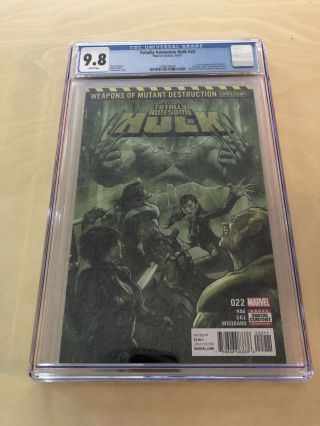 Totally Awesome Hulk 22 Cgc 9.  8 White Pages 1st Weapon H
