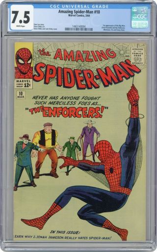 Spider - Man (1st Series) 10 1964 Cgc 7.  5 1465140004