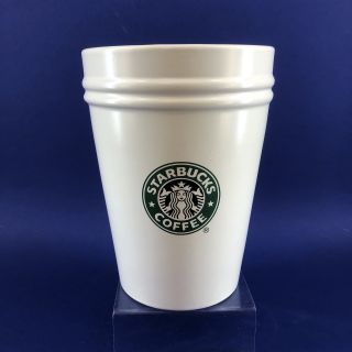 Starbucks Canister Cookie Jar Cup To Go Barista White Mermaid Air Tight Seal