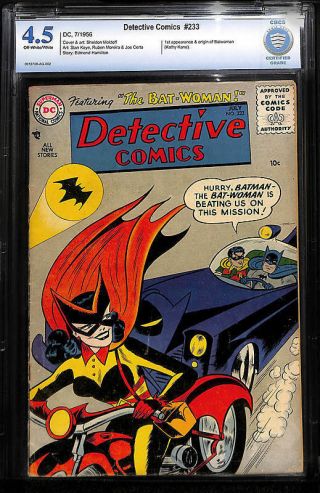 Detective Comics Batman 1st Batwoman Cbcs Cgc 233 1st Appearance 4.  5