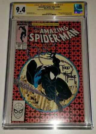 Spider - Man 300 Cgc Ss 9.  4 Signed By Stan Lee & Todd Mcfarlane 1st Venom