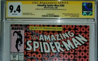 Spider - Man 300 CGC SS 9.  4 Signed by Stan Lee & Todd McFarlane 1st VENOM 4