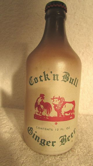 Vtg.  Crockery Bottle Of Cock 