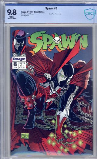 Spawn 8 Cbcs 9.  8 Alan Moore,  Todd Mcfarlane,  Spider - Man 1 Cover Swipe