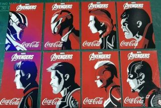 Coca Cola Avengers Endgame Fridge Magnet Set Of 8 Coke Iron Man Captain Marvel