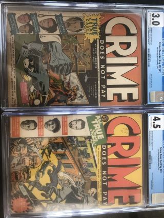 Crime Does Not Pay 22 Cgc 3.  0 And 23 Cgc 4.  5
