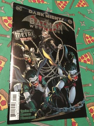 Dc Comics 2018 Dark Knights Batman Who Laughs 1 Foil Cover 1st Print Comic Book