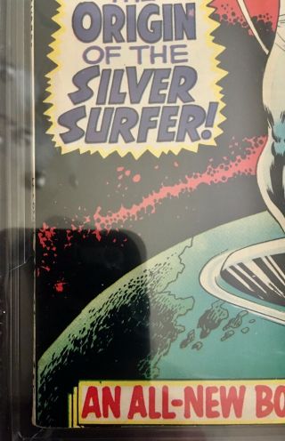 Silver Surfer 1,  CGC 9.  4 (NM) C/OW Pages,  Marvel,  August 1968,  Volume 1 3