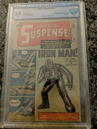 Tales Of Suspense 39 Cgc/cbcs 3.  5 White Pages,  1st App Of Iron Man,  Key Issue