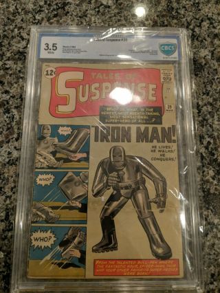 TALES OF SUSPENSE 39 CGC/CBCS 3.  5 WHITE PAGES,  1ST APP OF IRON MAN,  KEY ISSUE 4