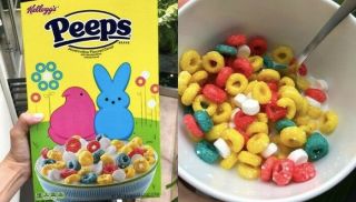PEEPS Cereal Kellogg’s Limited Edition RARE Pristine Box 10.  5 oz Easter 2
