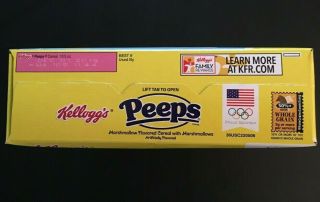 PEEPS Cereal Kellogg’s Limited Edition RARE Pristine Box 10.  5 oz Easter 5