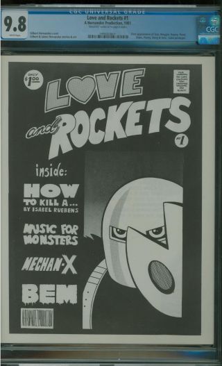 Love And Rockets 1 Cgc 9.  8 1st Print Hernandez Bros Black And White 1981
