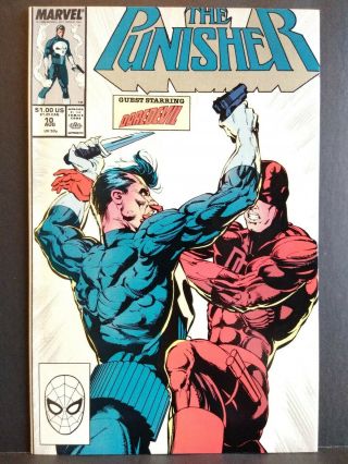 The Punisher 10 (aug 1988,  Marvel) Nm,  /mint 9.  6 - 9.  8 Daredevil Appearance