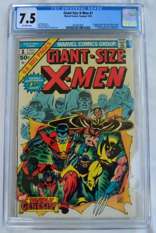Giant Size X - Men 1 Cgc 7.  5,  First Appearance Of X - Men Team