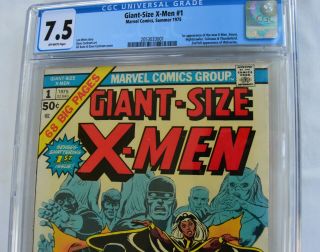 Giant Size X - Men 1 CGC 7.  5,  FIRST APPEARANCE OF X - MEN TEAM 5