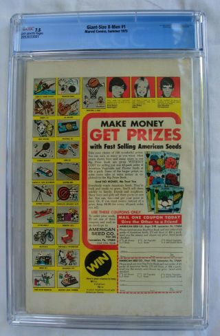 Giant Size X - Men 1 CGC 7.  5,  FIRST APPEARANCE OF X - MEN TEAM 6