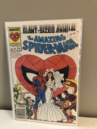 The Spider - Man Annual 21 Wedding Of Peter Parker Key Issue 1987