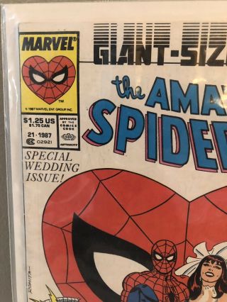 THE SPIDER - MAN ANNUAL 21 WEDDING OF PETER PARKER KEY ISSUE 1987 2