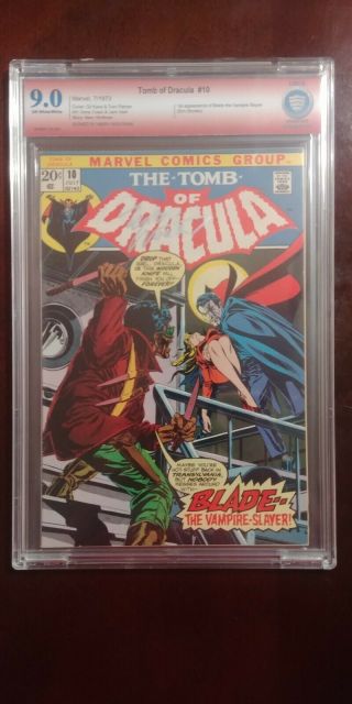 Tomb Of Dracula 10 9.  0 Vf/nm Cbcs (like Cgc) Ss Signed By Wolfman 1st Blade