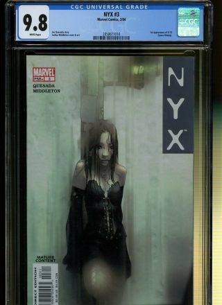 Nyx 3 Cgc 9.  8 | Marvel 2004 | 1st X - 23 (laura Kinney).