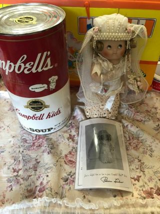 1995 Campbell ' s Soup Kids Porcelain Doll Victorian Bride with 7