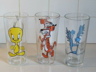 Three Vintage Pepsi Collector Series Glasses From 1973