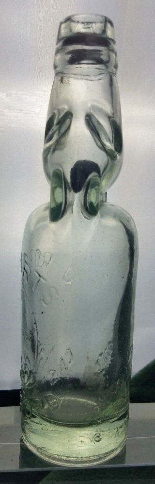 J.  Roberts Codd stopper Castleford Bottle w/Marble - MADE IN INDIA 3