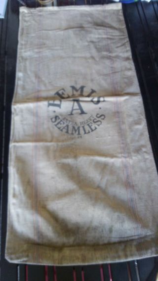 Vintage Bemis A Seamless Cloth Seed Sack Feed Bag