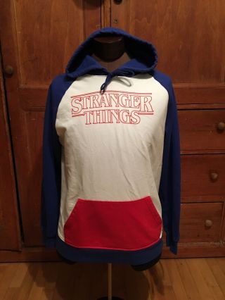 Stranger Things Hoodie Official Netflix Merchandise Men’s Large Red White Blue