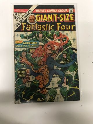 Giant Size Fantastic Four 4 1st Madrox The Multiple Man Marvel 1975 Mvs Intact