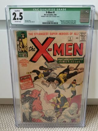 X - men 1 1st issue 1963 cgc 2.  5 offwhite pages married cover - Complete 8