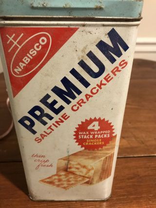 Vintage Nabisco Saltine Premium Crackers Tin Can
