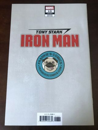 TONY STARK IRON MAN 13 Clayton Crain VIRGIN VARIANT NM Galactus Avengers 2