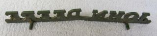 Vintage JOHN DEERE ' B ' TRACTOR HOOD ORNAMENT Script Logo Emblem Badge Medallion 4
