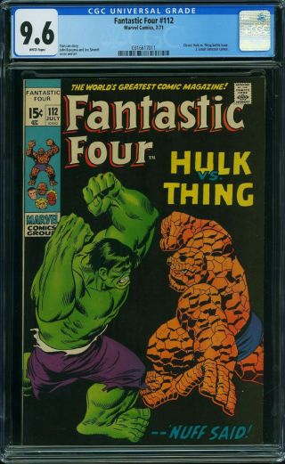 Fantastic Four 112 Cgc 9.  6 White Pages 2nd Highest Graded Cgc 0316617011