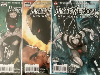 Anti Venom Ways To Live 1 - 3 Full Nm Set Carnage Spider - Man Marvel 1 2 3