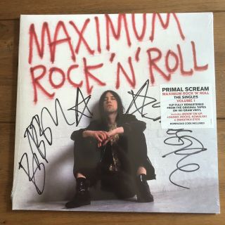 Primal Scream - Maximum Rock N Roll 12” Vinyl Lp Vol 1 Signed Autographed Volume