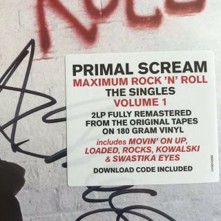 Primal Scream - Maximum Rock N Roll 12” Vinyl Lp Vol 1 Signed Autographed Volume 2