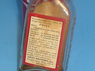 VINTAGE SMITH BROTHERS COUGH SYRUP BOTTLE 4