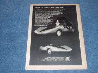 1967 Astro I Corvette Concept Vintage General Motors Ad " It 