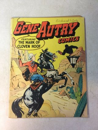 Gene Autry 1 Western,  1942,  1st Series,  Rare,  Gerber 8,  Mark Of The Cloven Hoof