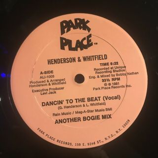Henderson & Whitfield “dancin’ To The Beat” Rare 12” Disco Boogie Funk Soul
