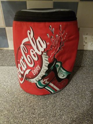 1998 Coca - Cola Coke 12 " Tall Can Shaped Cooler Bag W/ Black Strap